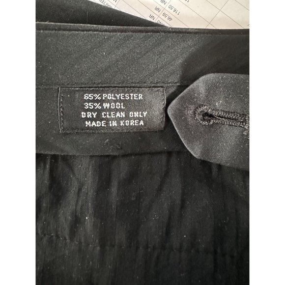 Custom Vintage Tuxedo Pant with Satin Stripe 40 Black Polyester Blend - Picture 3 of 16